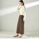 堀田茜×SHIPS:〈手洗い可能〉ベルト 付き ジョーゼット スカート