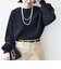 【WEB限定】〈手洗い可能〉ウェーブ クレープ ヘンリー 2WAY プルオーバー