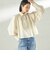堀田茜×SHIPS:〈接触冷感/撥水/洗濯機可能〉TEXBRID(R) ギャザー ブラウス