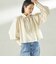 堀田茜×SHIPS:〈接触冷感/撥水/洗濯機可能〉TEXBRID(R) ギャザー ブラウス