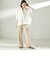 堀田茜×SHIPS:〈手洗い可能〉ダブルクロス ベルト 付き パンツ