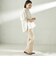 堀田茜×SHIPS:〈手洗い可能〉ダブルクロス ベルト 付き パンツ