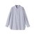 SHIPS Primary Navy Label:コットン タイプライター ビッグ シャツ （ライム/パープル）
