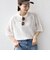 〈手洗い可能〉レース ジャカード ショートスリーブ カットソー