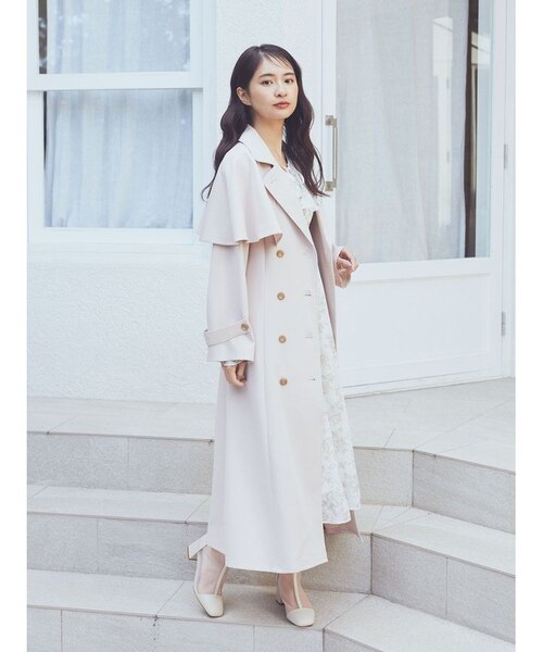 【美品】riu 2way ケープトレンチコート　限定値下げ 2WAYケープトレンチコート｜アースミュージックアンドエコロジー