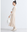 襟レースニットワンピース