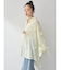 袖スリットリボンロングシャツ