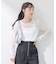 リボンプリントシアープルオーバー