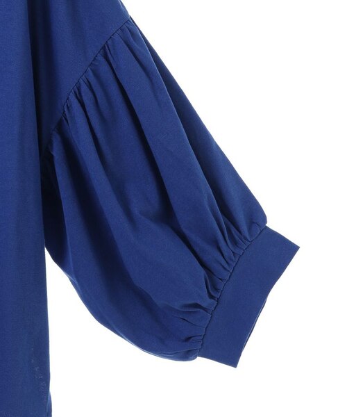 【未使用級】ADORE ギャザードルマンスリーブブラウス全開ファスナー紺 M 楽天市場】ギャザー切り替えフレアプルオーバー レディース