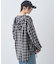 フーディーチェックシャツ
