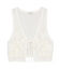 フラワー刺繍メッシュベスト