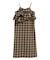 2wayフリルチェックキャミワンピース