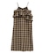 2wayフリルチェックキャミワンピース