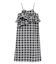 2wayフリルチェックキャミワンピース