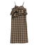 2wayフリルチェックキャミワンピース