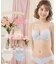 刺しゅうレース3/4モールドカップブラ＆ショーツ