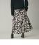＜EMMEL REFINES＞EM フラワープリント タックスカート