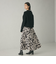 ＜EMMEL REFINES＞EM フラワープリント タックスカート