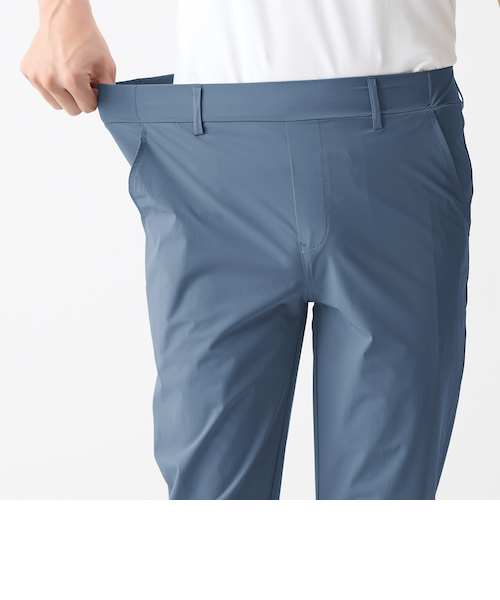 【新品タグ付】自由区 【接触冷感&UV機能】ストレッチ テーパードパンツ セットアップ対応・接触冷感・UVケア・洗える】ライトストレッチ