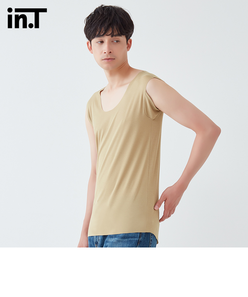Tシャツ専用(ゆったりタイプ)】汗取りパッド付きスリーブレス