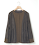 ヘリンボーン柄プリント ノーカラー ジャケット