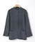 ウールブレンド スタンドカラー ニットコート