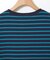 柄編み襟 ボーダー Tシャツ
