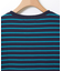 柄編み襟 ボーダー Tシャツ
