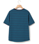柄編み襟 ボーダー Tシャツ