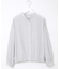 スタンドカラー シアー ブラウス