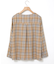スキッパー チェック柄 ブラウス
