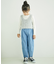 【KIDS】配色フリルネックニットプルオーバー/WEB限定サイズ:110cm