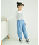 【KIDS】配色フリルネックニットプルオーバー/WEB限定サイズ:110cm