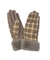 チェック×フェイクファーグローブ