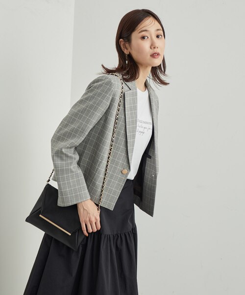 ROPE ロペ セットアップ スリーピース スカート ジャケット パール セール】【360°ウルトラストレッチ】セットアップ対応/ラップ風