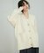 【再入荷】・【サステナブル】ロゴボタンミドルカーディガン