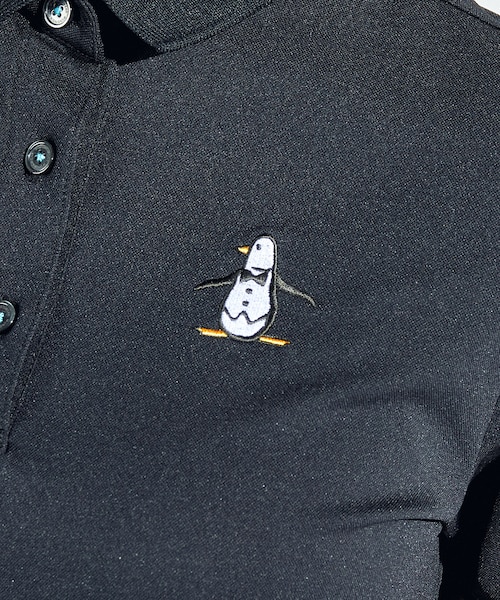 SEASON COLLECTION』SUNSCREEN鹿の子 ペンギン刺繍 半袖ポロシャツ