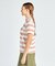 『SEASON COLLECTION』ストレッチマルチボーダースタンドジップ半袖シャツ