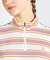 『SEASON COLLECTION』ストレッチマルチボーダースタンドジップ半袖シャツ