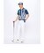 ルコックスポルティフ ゴルフ le coq sportif golf シアサッカーロングパンツ