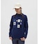 マンシングウェア MUNSINGWEAR ブロッキングジャカードクルーネックセーター