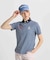 マンシングウェア MUNSINGWEAR ギンガムチェックプリント半袖ポロシャツ