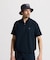 吸汗速乾ドットメッシュスタンドジップ半袖シャツ