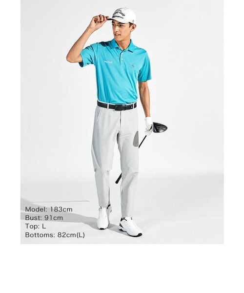 マンシングウェア MUNSINGWEAR ロゴジャカード ストレッチ半袖