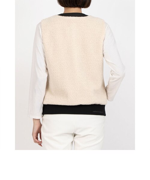 ランバン スポール LANVIN SPORT フェイクファーアウターベスト【蓄熱