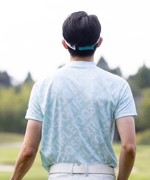 DESCENTE GOLF ゴルフウェア モックネック 半袖シャツ ストレッチ デサントゴルフ DESCENTE ゴルフ モックネックベア鹿の子半袖