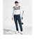 マンシングウェア MUNSINGWEAR パネルボーダー長袖ポロシャツ