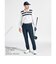 マンシングウェア MUNSINGWEAR パネルボーダー長袖ポロシャツ