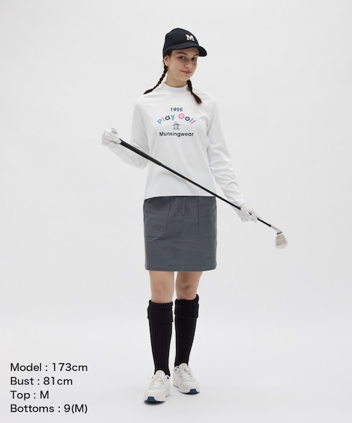 マンシングウェア MUNSINGWEAR ロゴモックネック長袖シャツ｜デサント