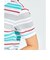 マンシングウェア MUNSINGWEAR ストレッチ マナード先染めパネルボーダー半袖ワンピース(インナーパンツ付き)
